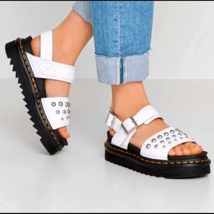 Dr Martens White Stud Sandals